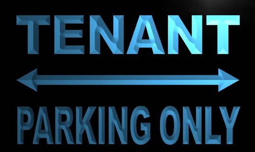 Tenant Parking Only Neon Light Sign